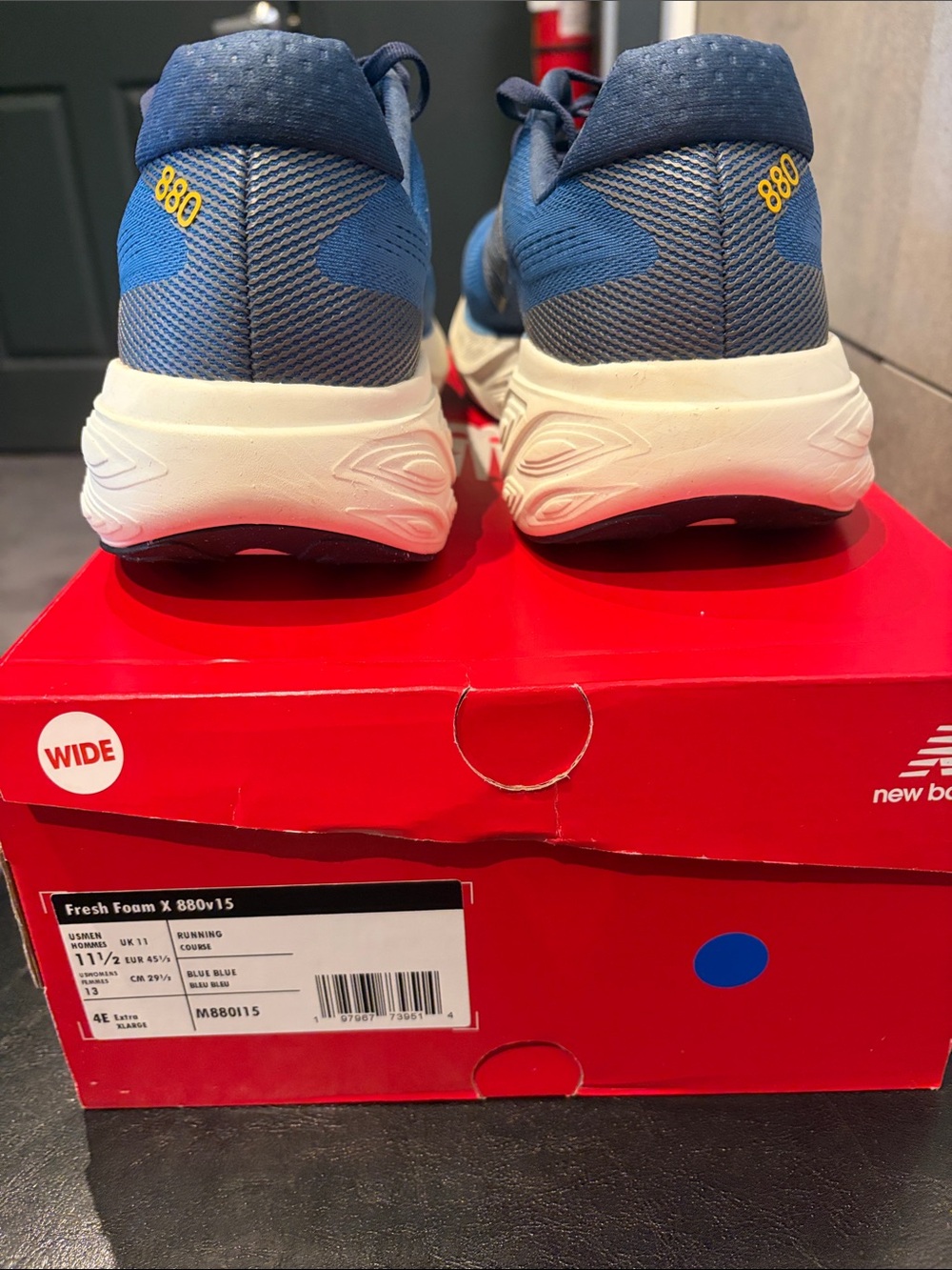 New Balance Men's Blue 880 Running Shoes size 11.5 4E - Picture 4 of 7